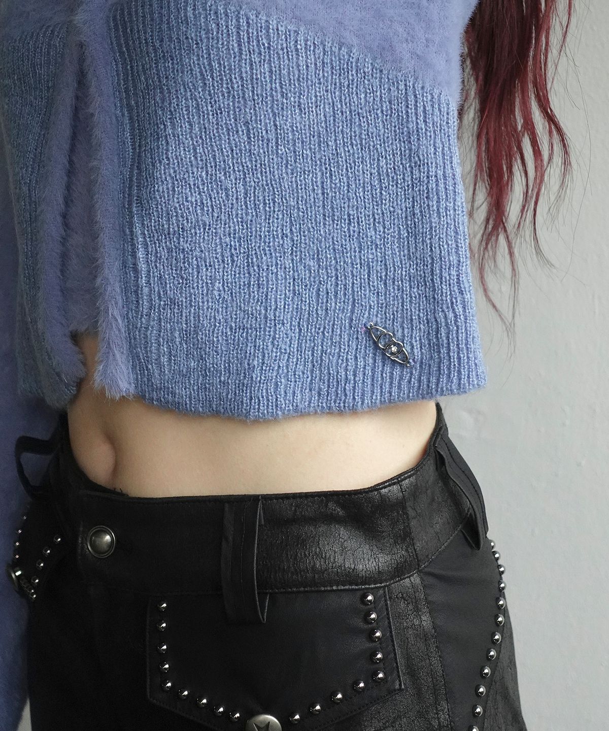 체리퀴리(CHERRYQUIRI) fluffy knit cd set - blue
