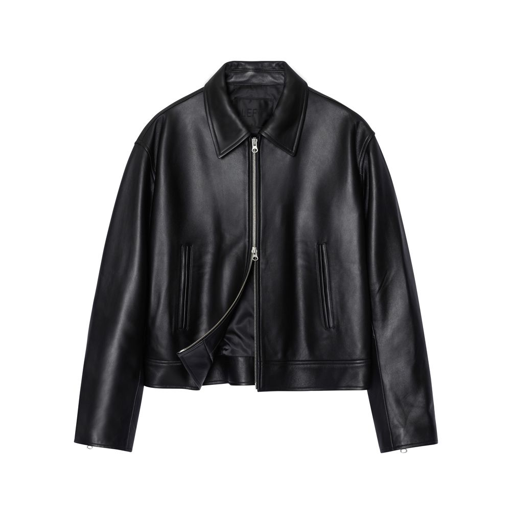 MUSINSA公式 | LEFTSEOUL Unisex Lambskin Classic Jacket [BK]