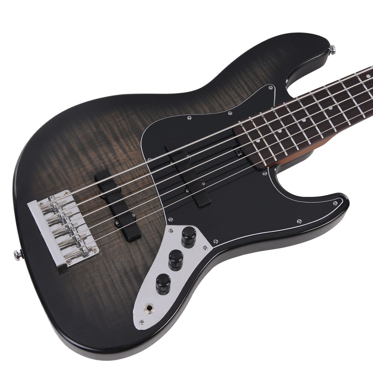 헥스기타(HEXGUITARS) B375 G/TBK 5현 베이스기타 트랜스페런트 블랙 버스트
