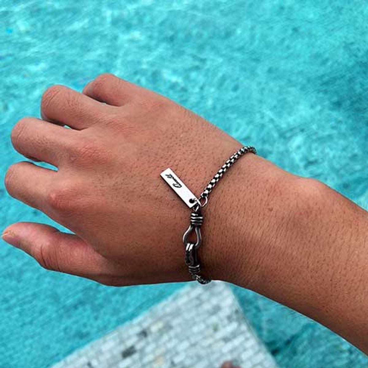 쿠콥(QOOCOBB) 빈티지 스퀘어 체인팔찌 Chain Bracelet-25