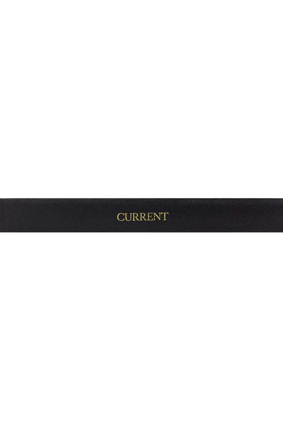 커렌트(CURRENT) 엘리 레더 슬림 벨트 [골드]
