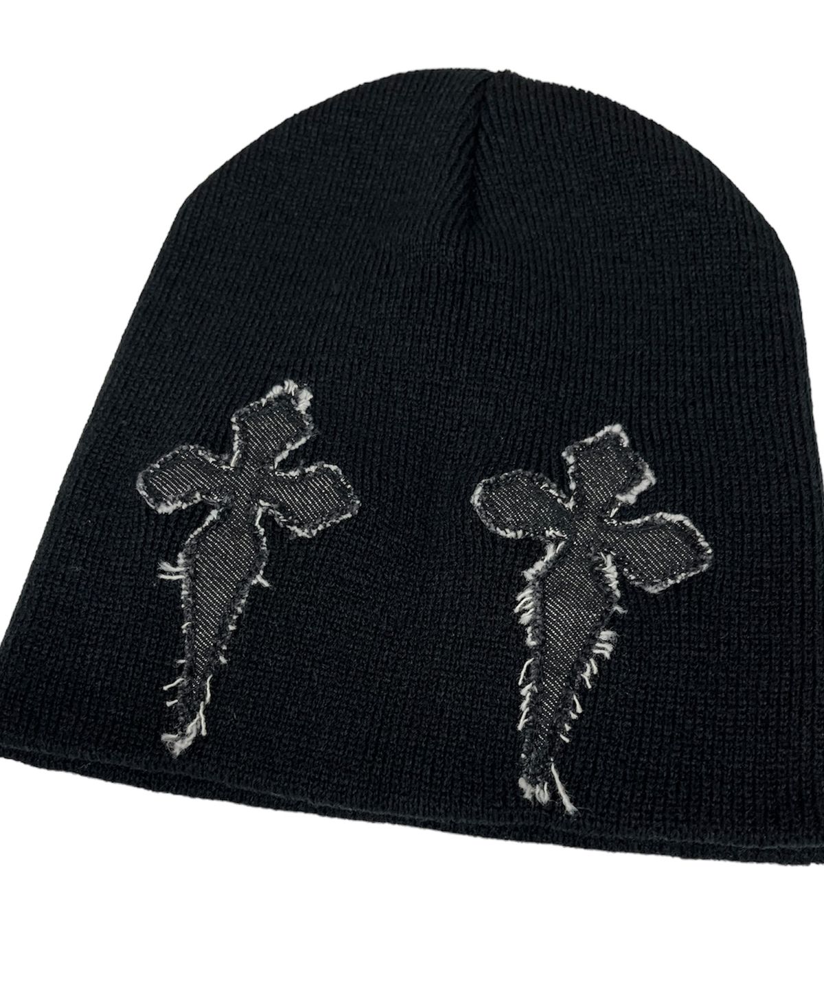 스케이터락(SK8ER ROCK) Gothic Cross Beanie ((black*denim))