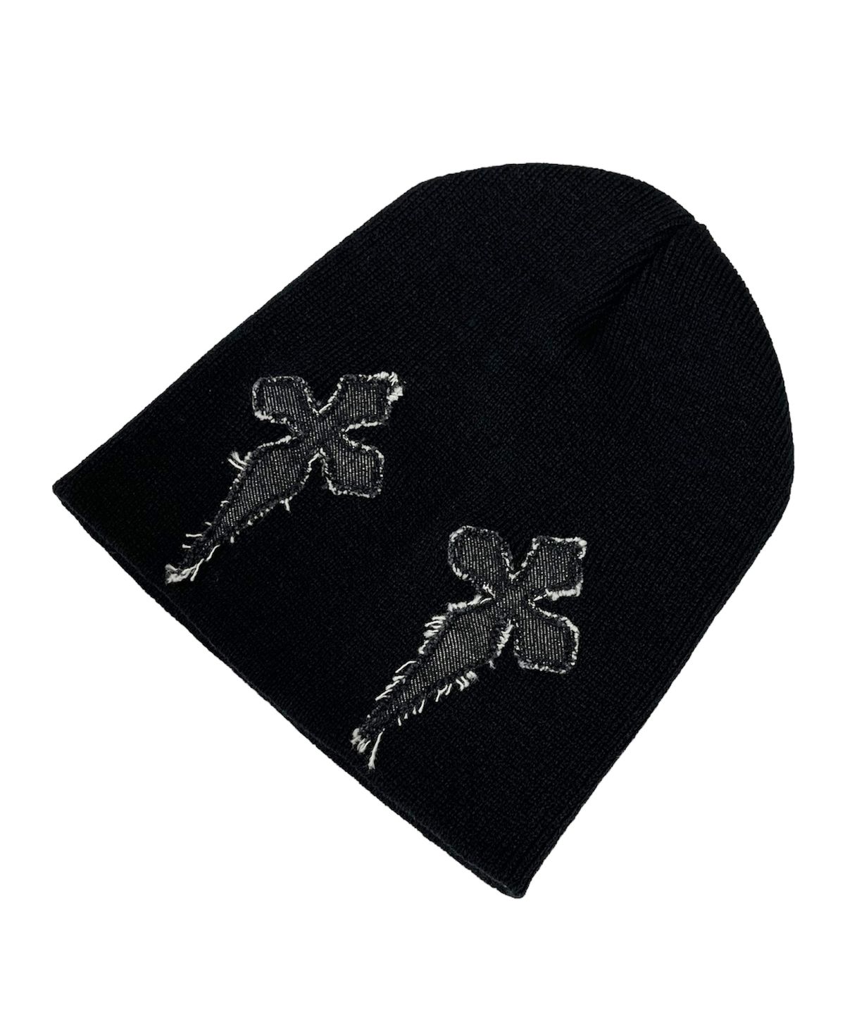 스케이터락(SK8ER ROCK) Gothic Cross Beanie ((black*denim))