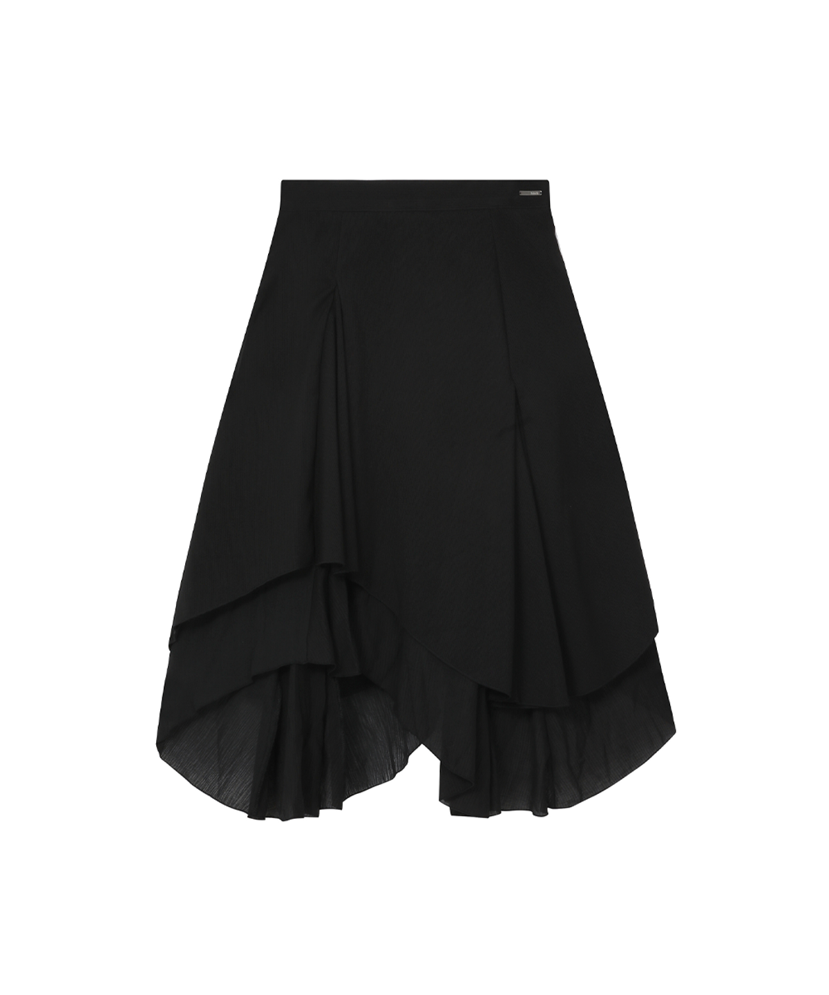미세키서울(MISEKI SEOUL) Unbalanced layered skirt BLACK