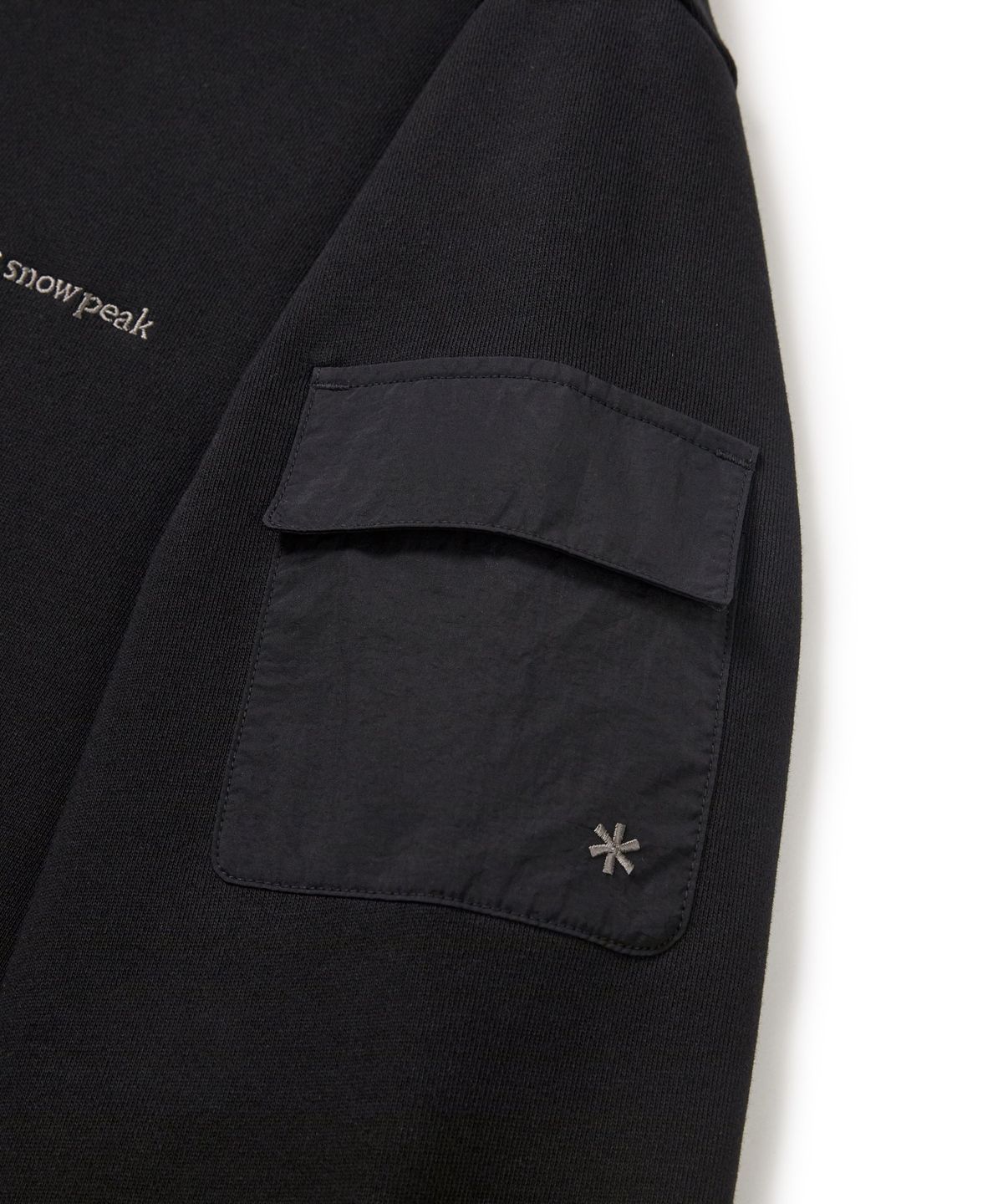 스노우피크 어패럴(SNOWPEAK APPAREL) 랜드 포켓 후드 티셔츠 (S24FMFHD60) Black