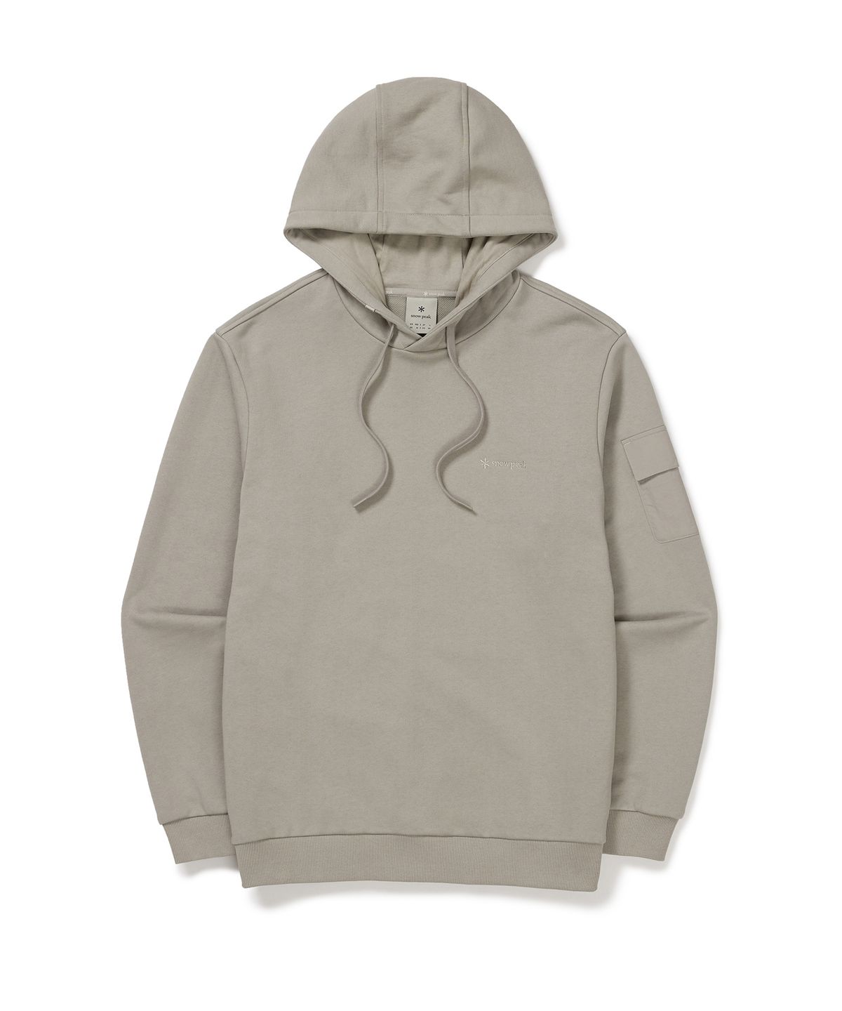 스노우피크 어패럴(SNOWPEAK APPAREL) 랜드 포켓 후드 티셔츠 (S24FMFHD60) Fog Gray