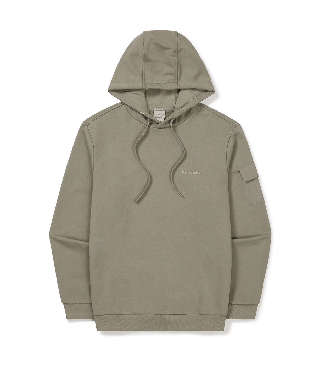 스노우피크 어패럴(SNOWPEAK APPAREL) 랜드 포켓 후드 티셔츠 (S24FMFHD60) Khaki Gray