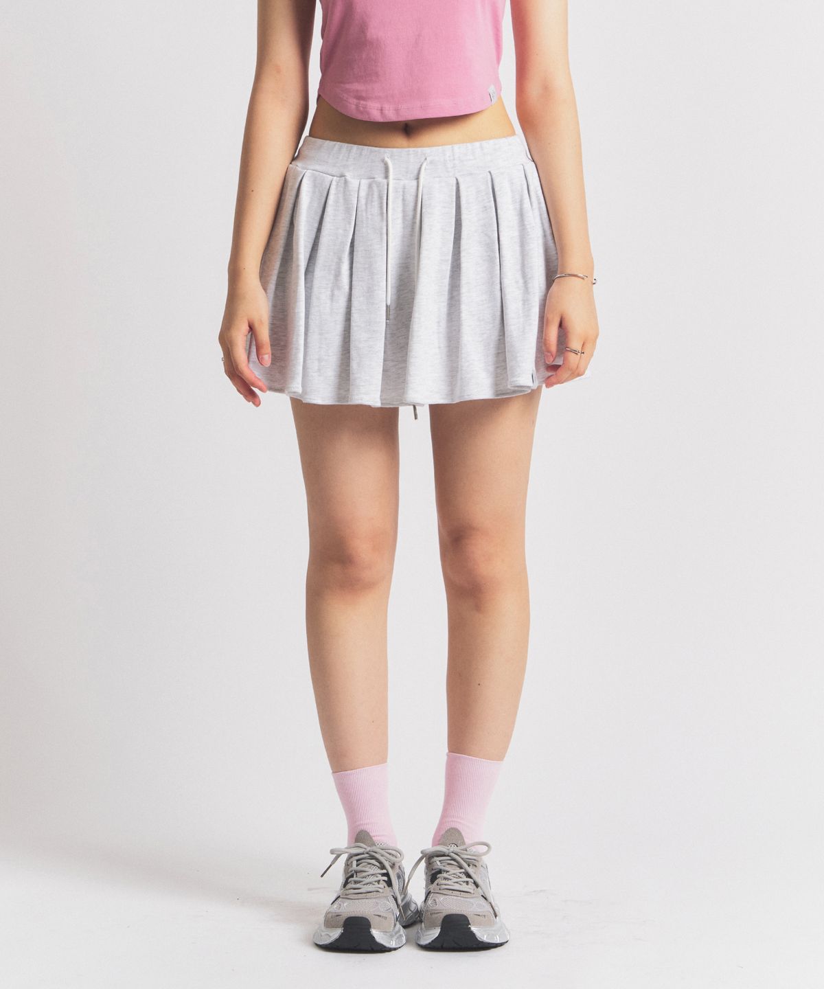 닐라이즈(NEALIZE) Cotton Skirt Pants White Merange