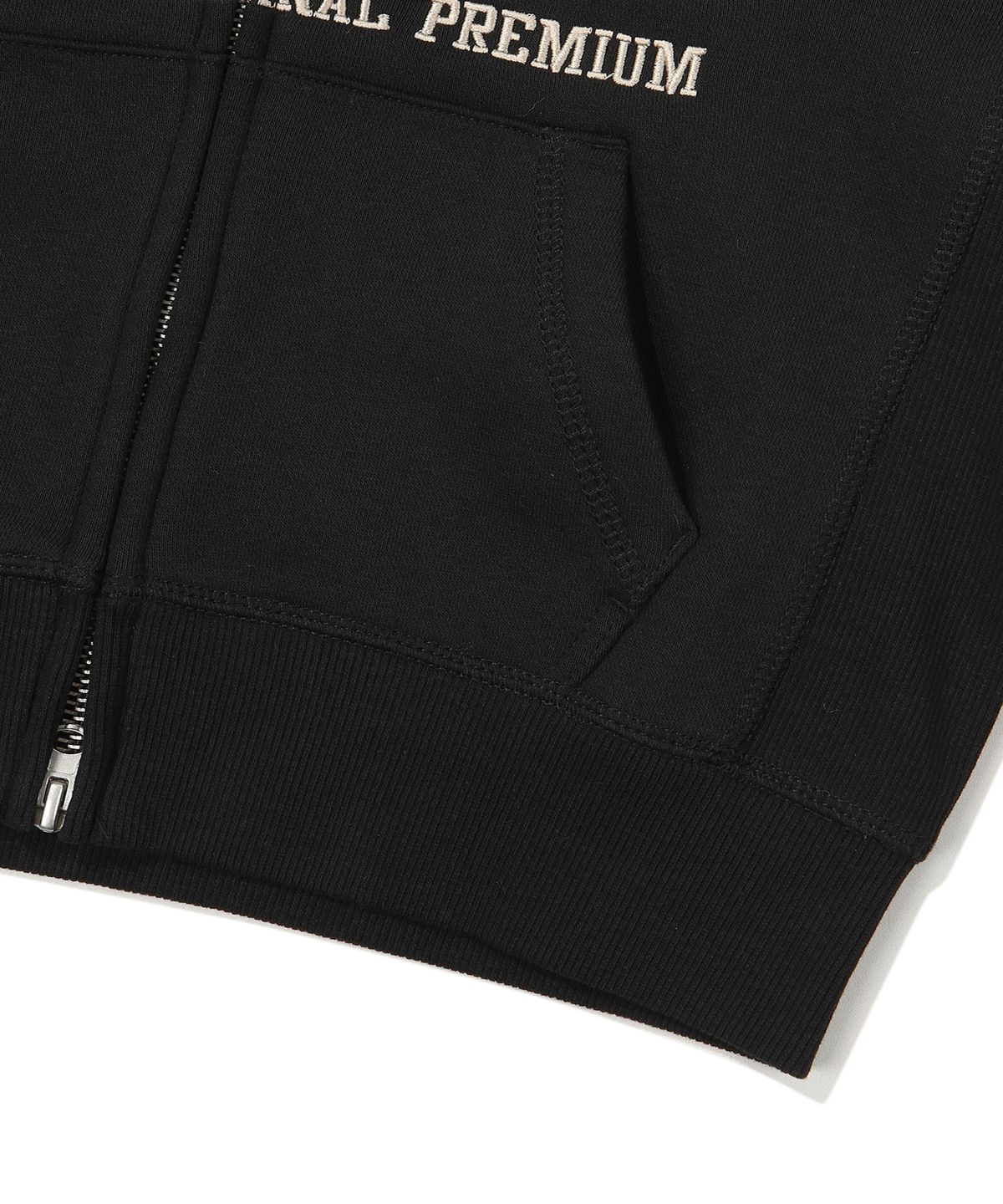 슈퍼드라이(SUPERDRY) W 빈티지 로고 투웨이 후드 집업 블랙