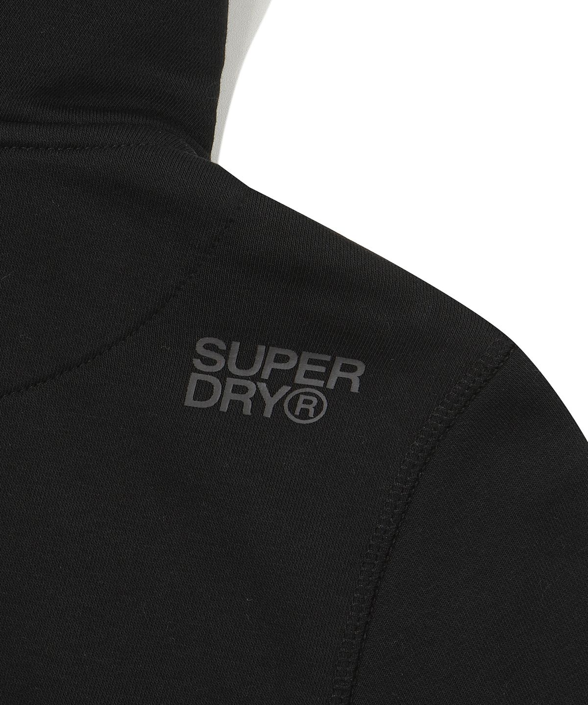 슈퍼드라이(SUPERDRY) W 빈티지 로고 투웨이 후드 집업 블랙