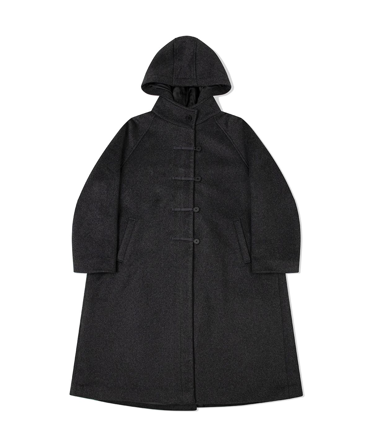 미세키서울(MISEKI SEOUL) Hoodie long duffle Coat CHARCOAL