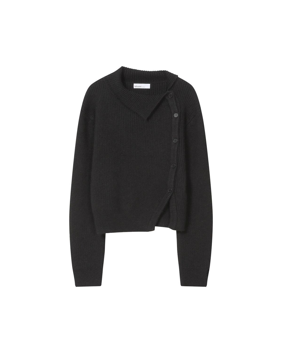 미세키서울(MISEKI SEOUL) Side button knit BLACK