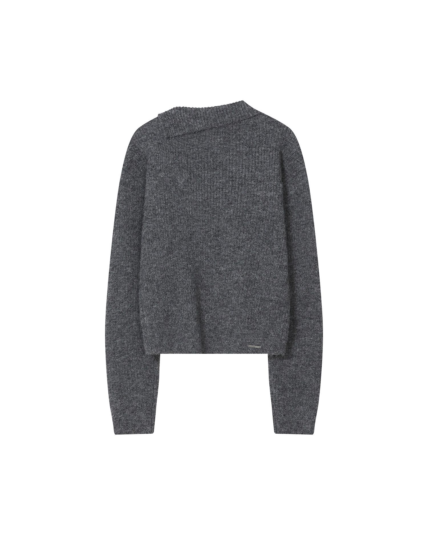 MUSINSA公式 | MISEKI SEOUL Side button knit GREY
