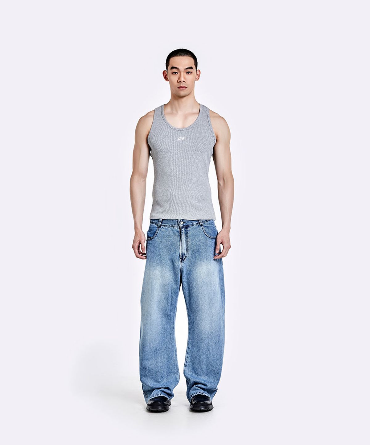 51퍼센트(51PERCENT) Basic curve sleeveless - Grey