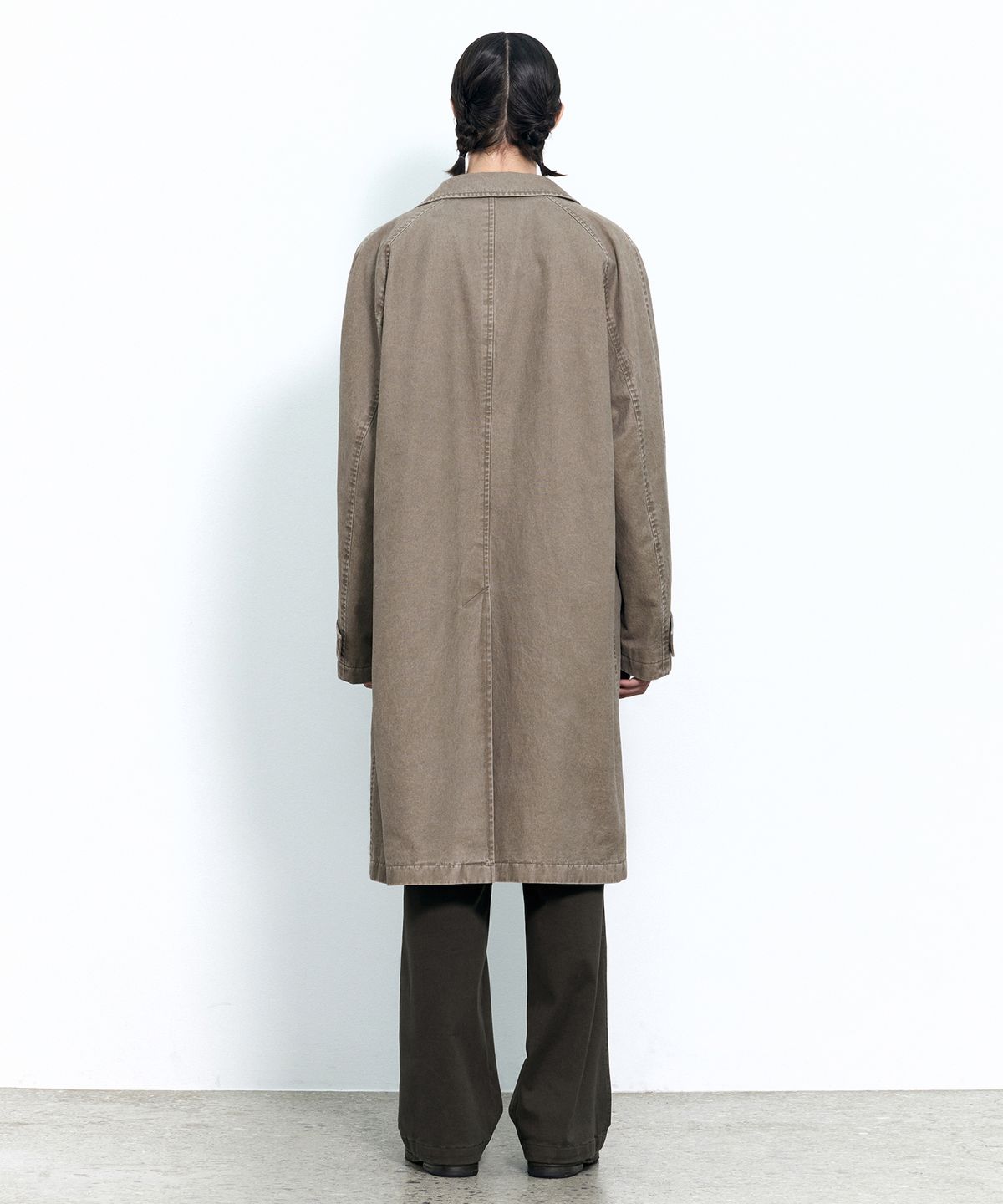인사일런스(INSILENCE) 워시드 수티앵 코트 ASH BROWN