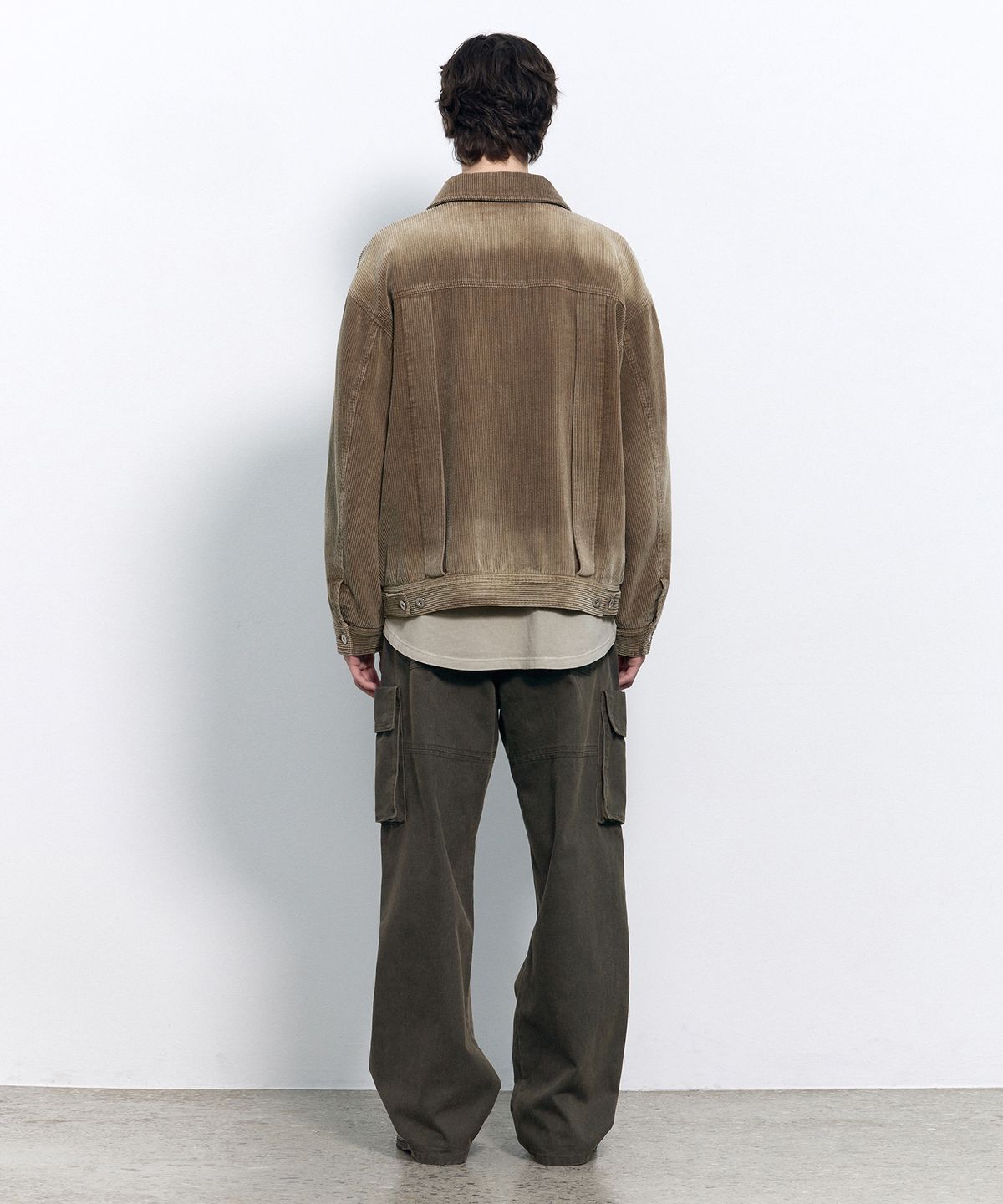 인사일런스(INSILENCE) 브러시드 코듀로이 자켓 FADED BROWN