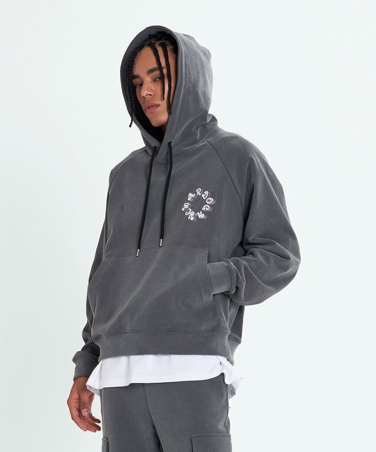 워독(WARDOG) NYC 로고 후디 차콜