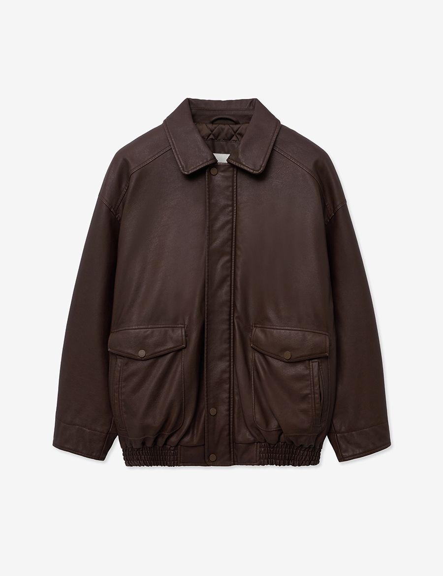 【LADY VOLUME】SHEARING VINTAGE WASHED LEATHER PADDING MUSINSA | LADY VOLUME VINTAGE WASHED LEATHER PADDING PARKA_BROWN