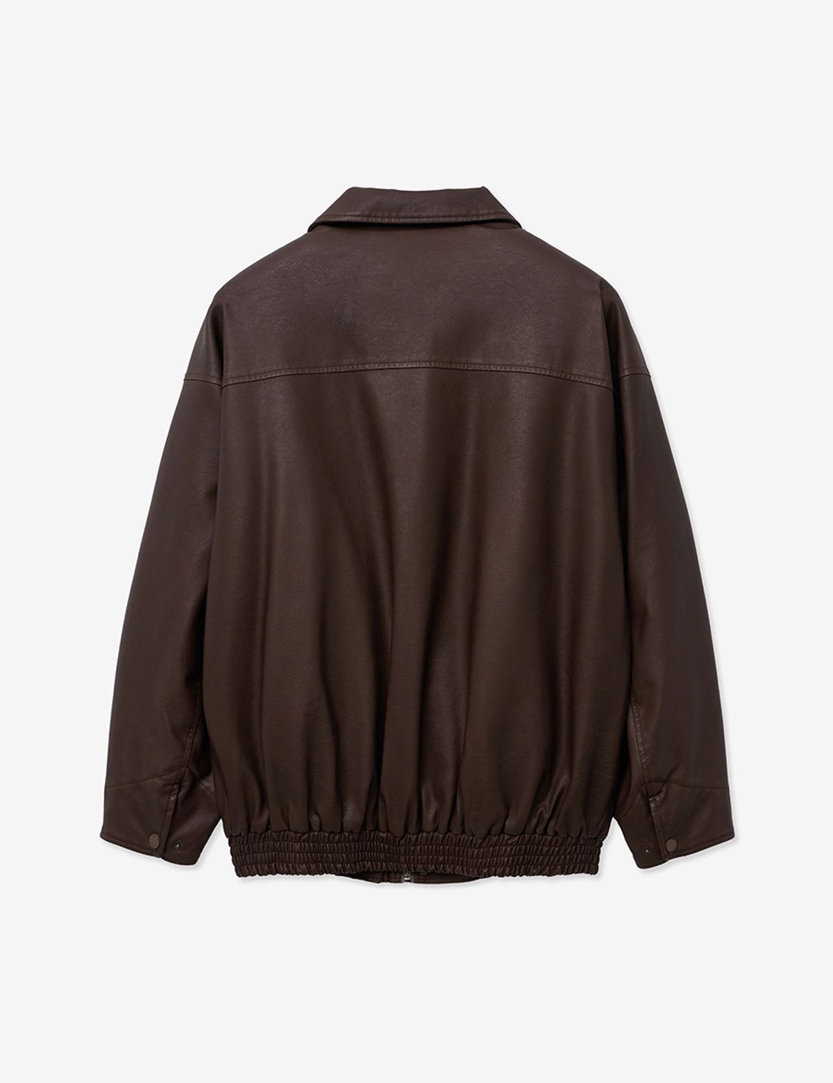 레이디 볼륨(LADY VOLUME) VINTAGE WASHED LEATHER PADDING PARKA_BROWN