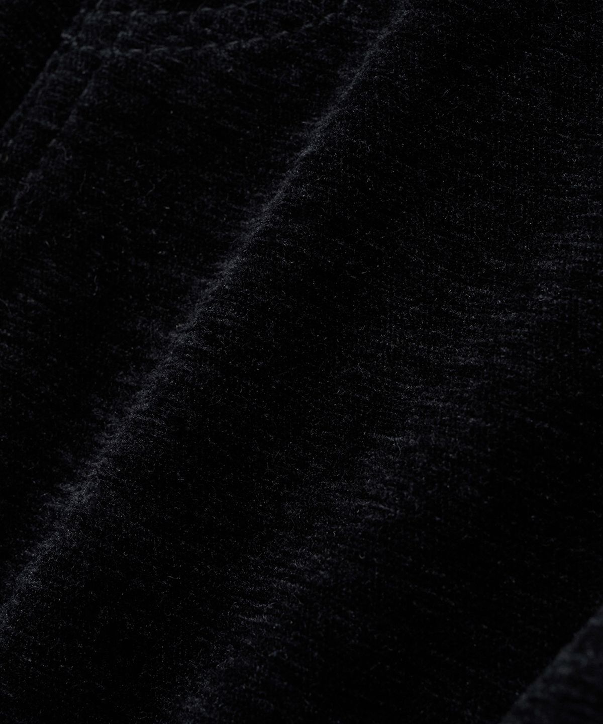 노이어(NOIRER) 벨벳 텍스쳐 와이드 데님 팬츠 (블랙)