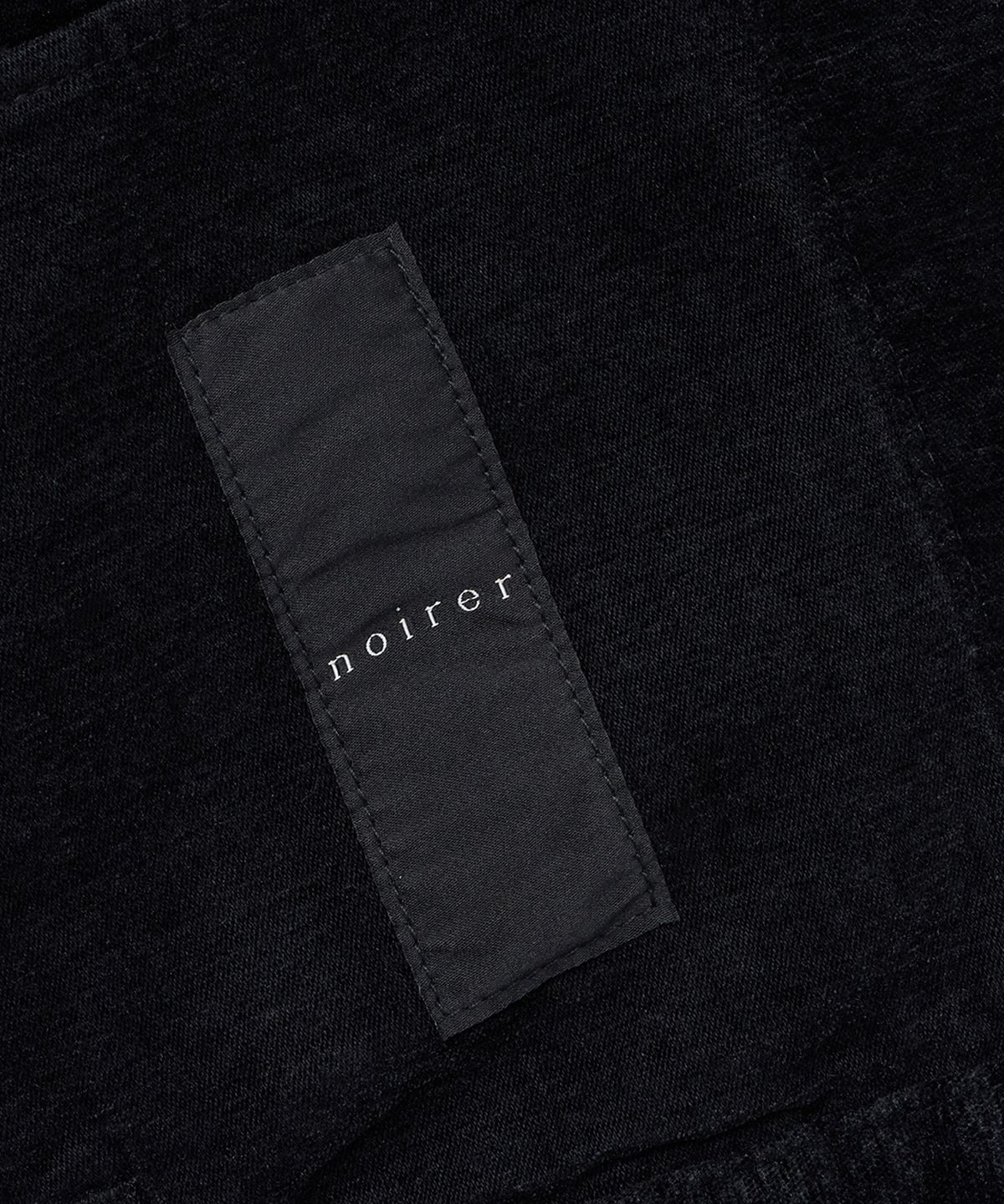 노이어(NOIRER) 벨벳 텍스쳐 데님 트러커 자켓 (블랙)
