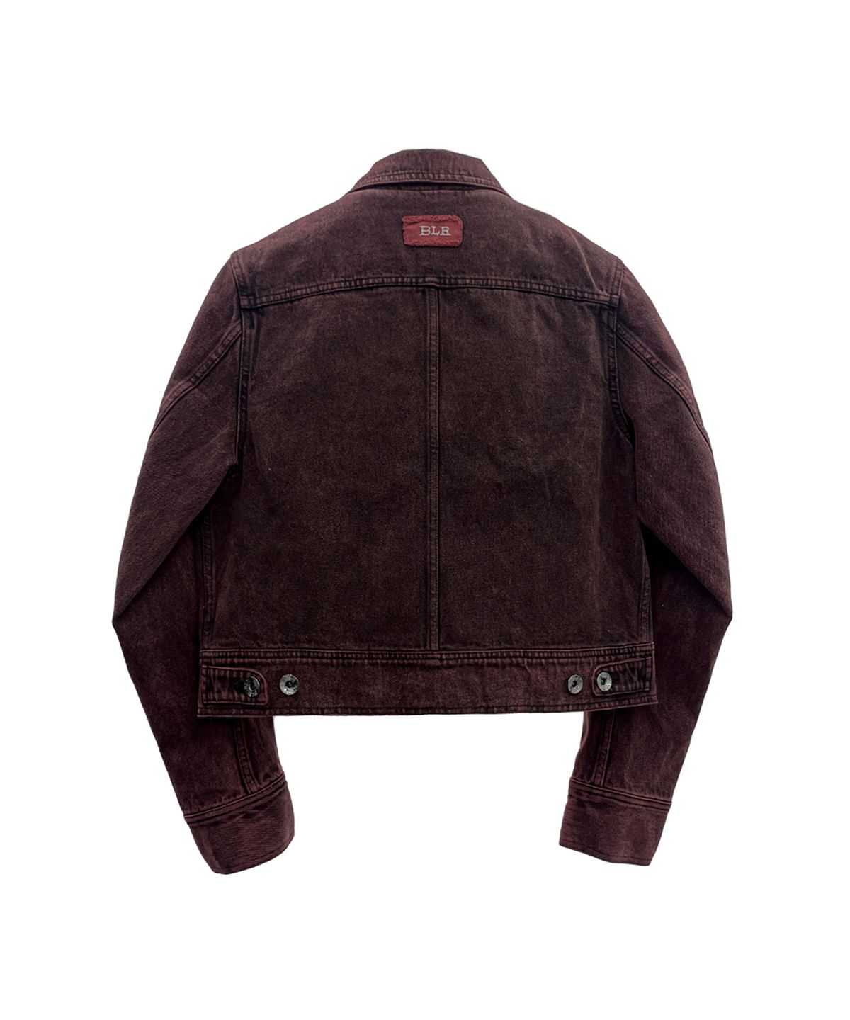 비엘알(BLR) Hidden Pocket Denim Trucker Jacket Red