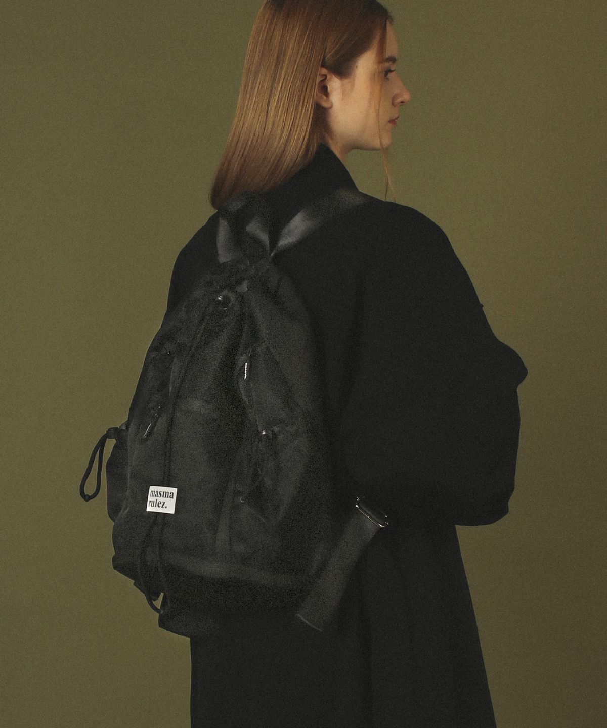 마스마룰즈(MASMARULEZ) Zipper string backpack _ Black