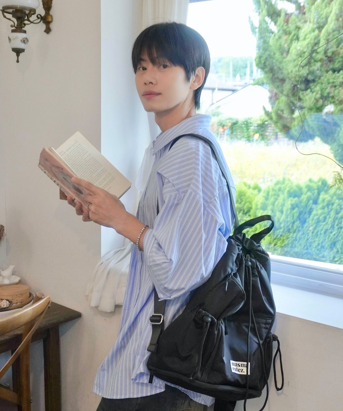 마스마룰즈(MASMARULEZ) Zipper string backpack _ Black
