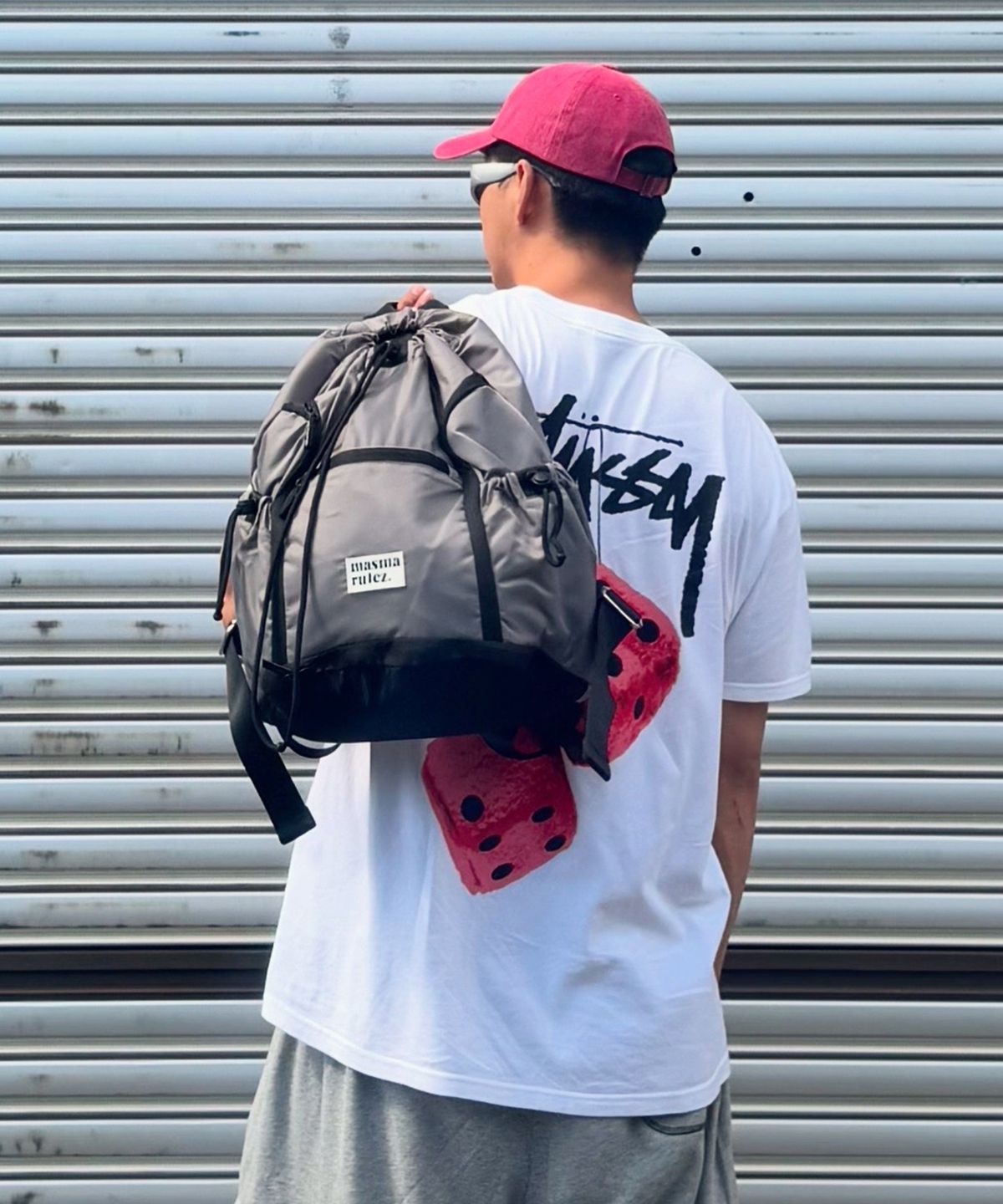 마스마룰즈(MASMARULEZ) Zipper string backpack _ Gray
