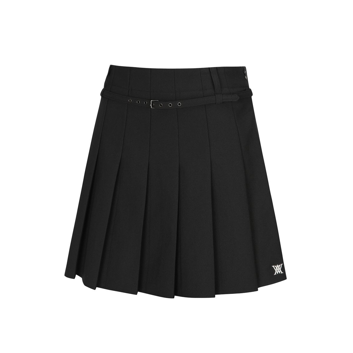 어뉴골프(ANEW GOLF) W BUCKLE POINT PLEATS SQ_BK