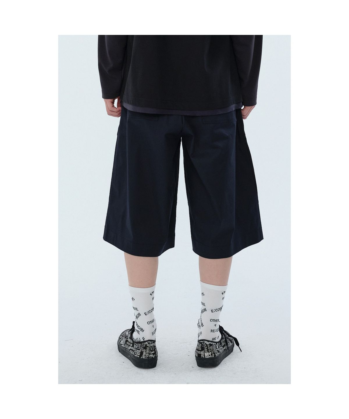 래코드(RECODE) Woven Patch Midi Pants_RKPAA24619BKX