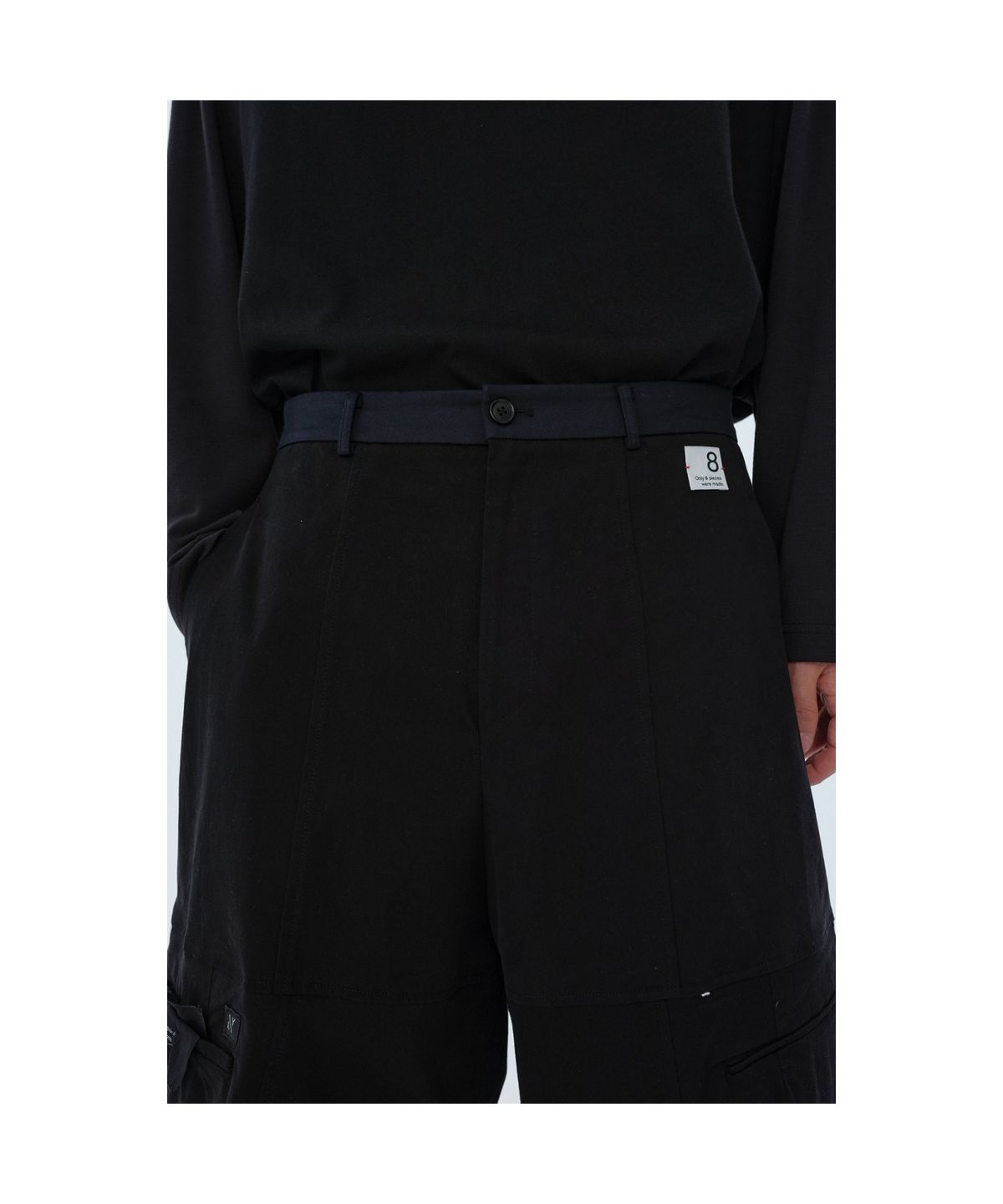 래코드(RECODE) Woven Patch Midi Pants_RKPAA24619BKX