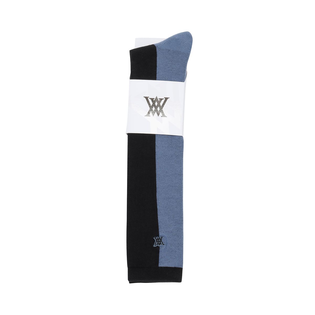 어뉴골프(ANEW GOLF) (W) COLOR BLOCK OVER KNEE SOCKS_BK