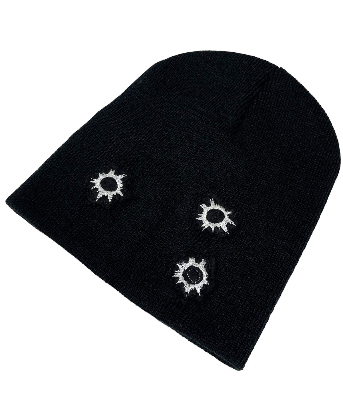 스케이터락(SK8ER ROCK) Shot Holes Beanie ((Black))