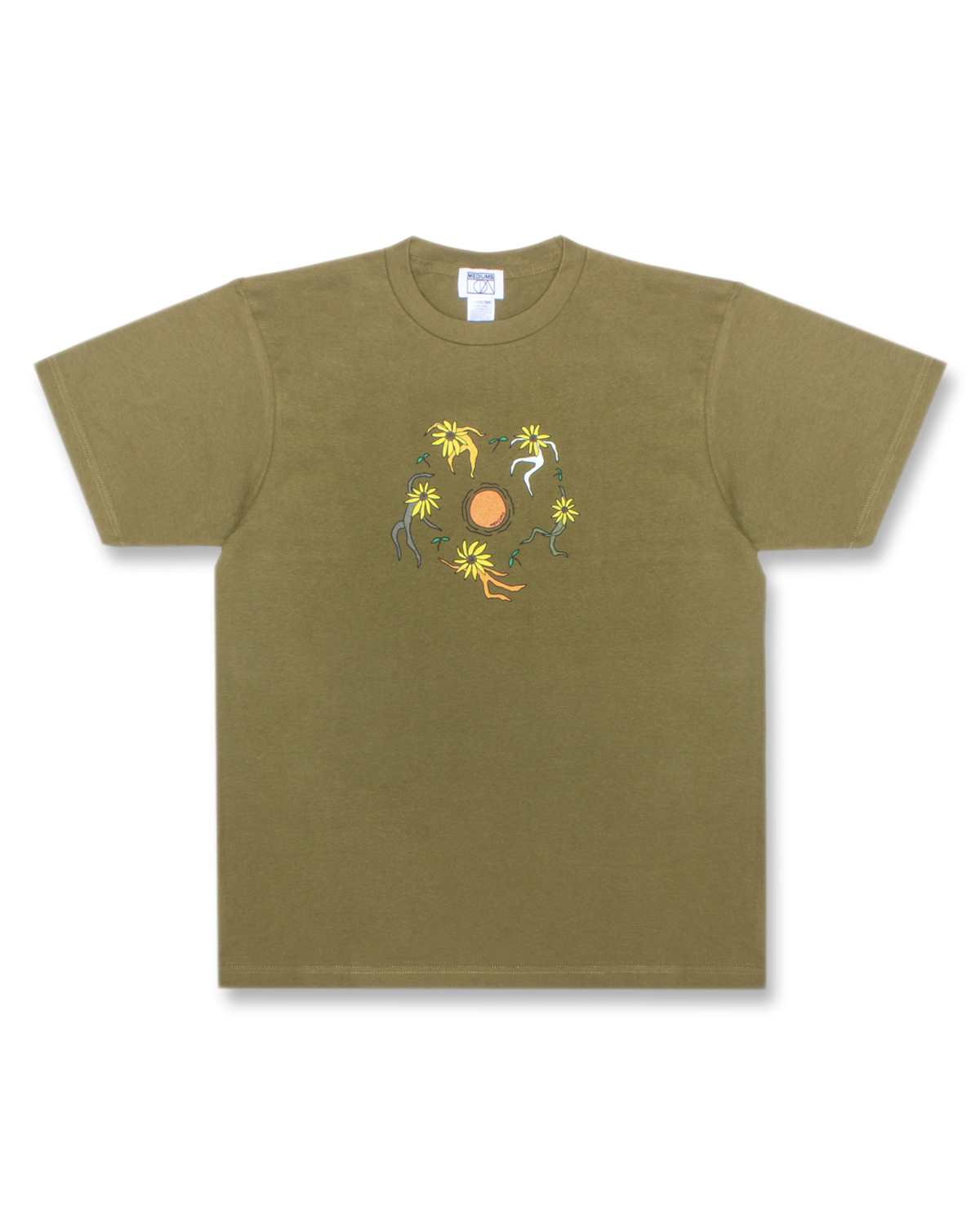 미디엄스(MEDIUMS) Sun Dance Tee - Light Olive (태양 춤 티셔츠)