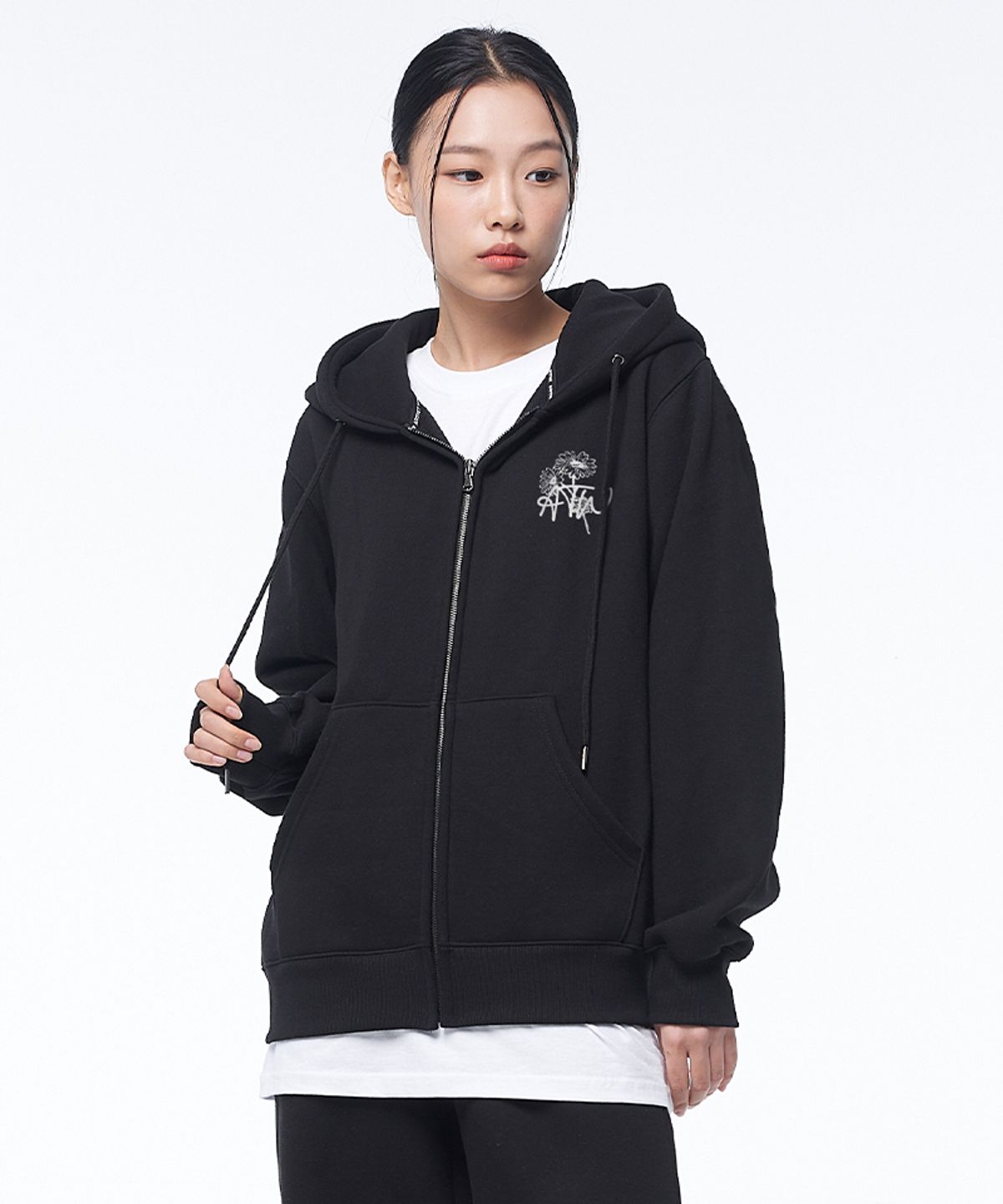 아티스트웨어(ARTISTWEAR) [ATW] 스컬플라워 후드집업