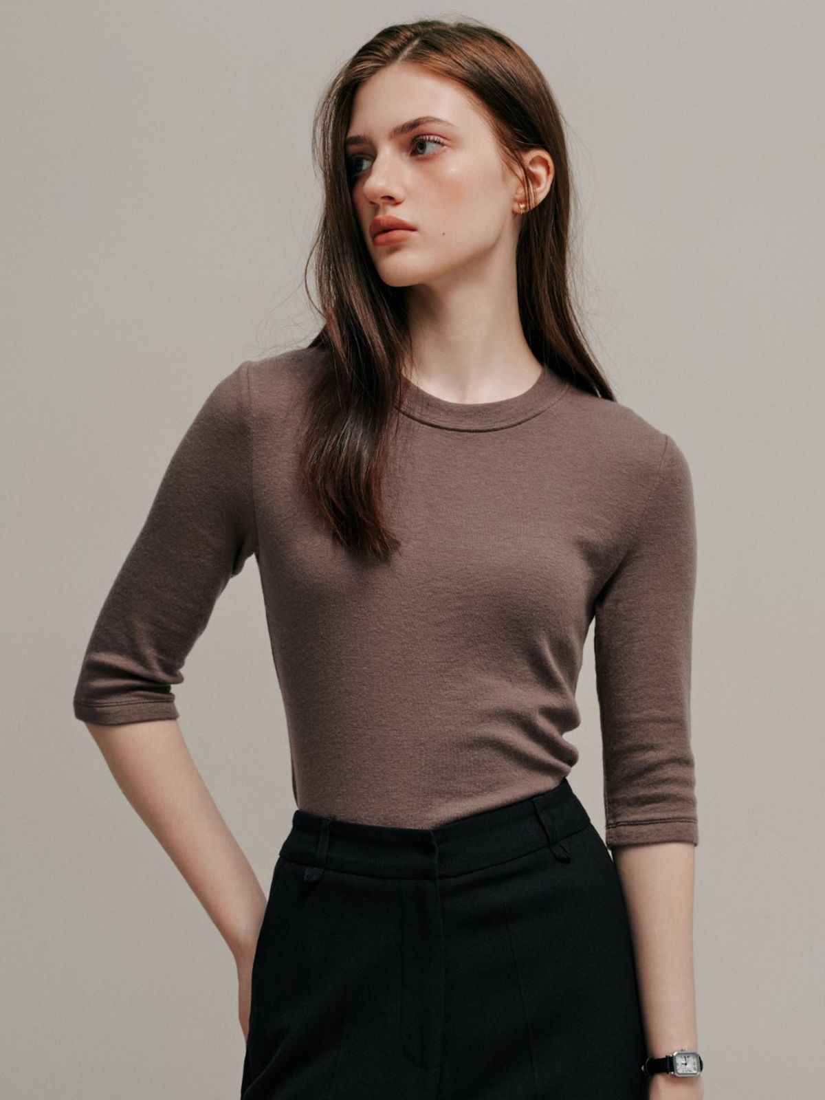 르니나(LENINA) DELPHIN woolen T-shirt_4colors