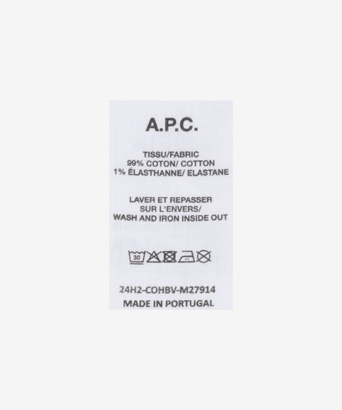 아페쎄(A.P.C.) 루 마담 스탠다드핏 후드 - 민트 / COHBVM27914TKL