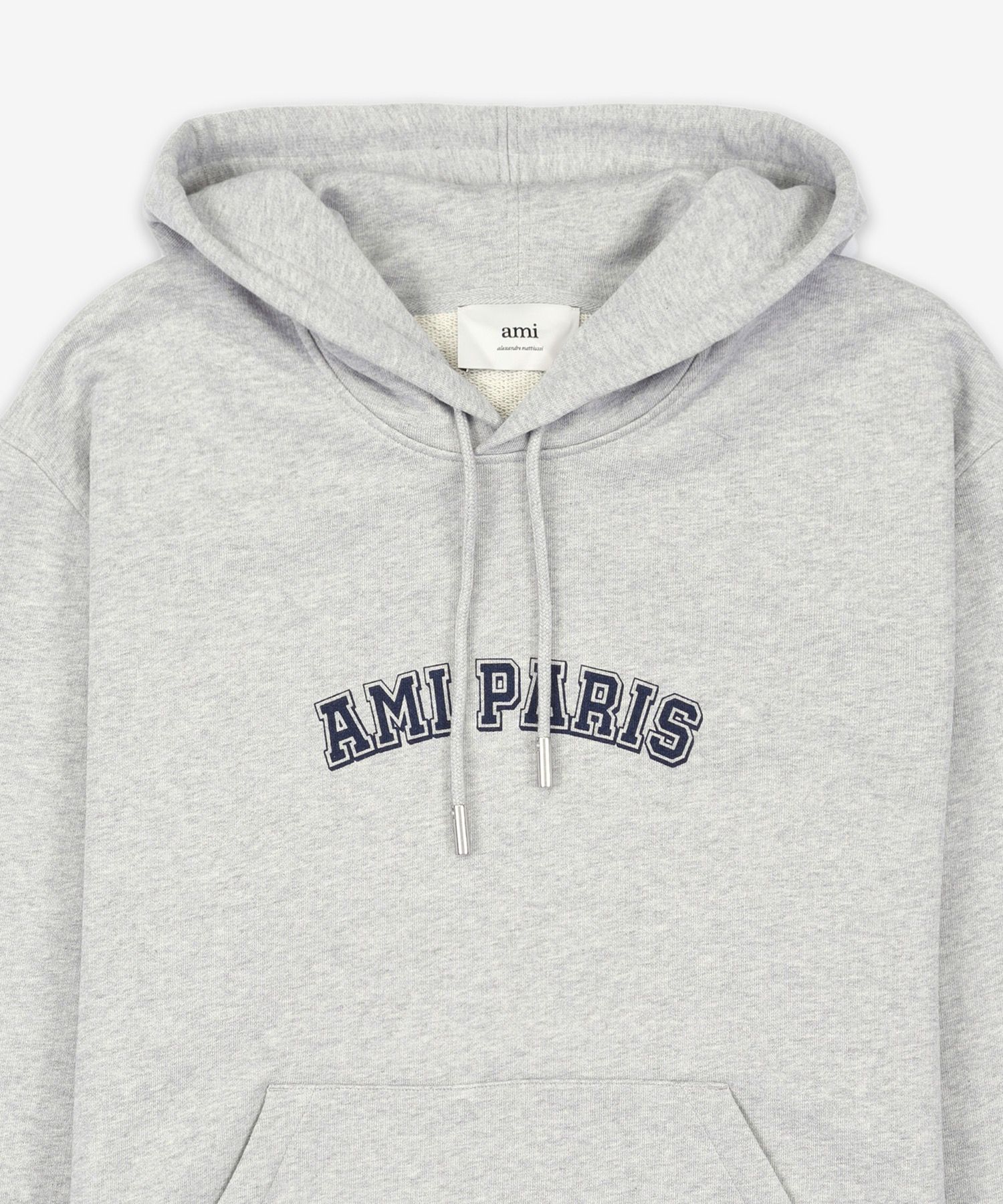 ★AMI PARIS★ AMI PARIS LOGO HOOD HEADER GREY USW2477300951 Ami Paris Logo hoodie - Grey - Women | USW2477300951 | thebs.com