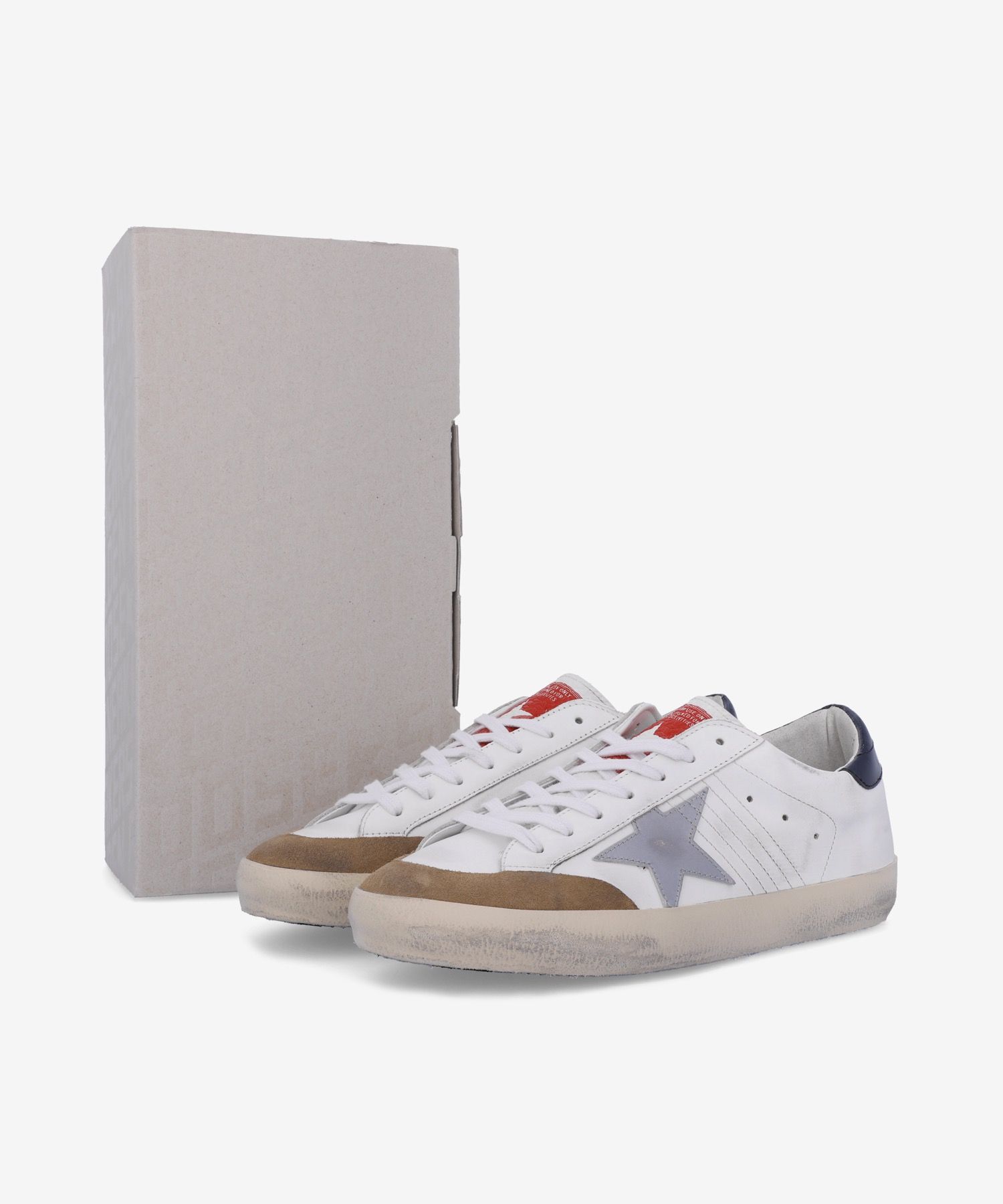 ★Golden Goose★ Superstar Blue Tab Sneakers White Silver GM MUSINSA | GOLDEN GOOSE Superstar Blue Tab Sneakers - White