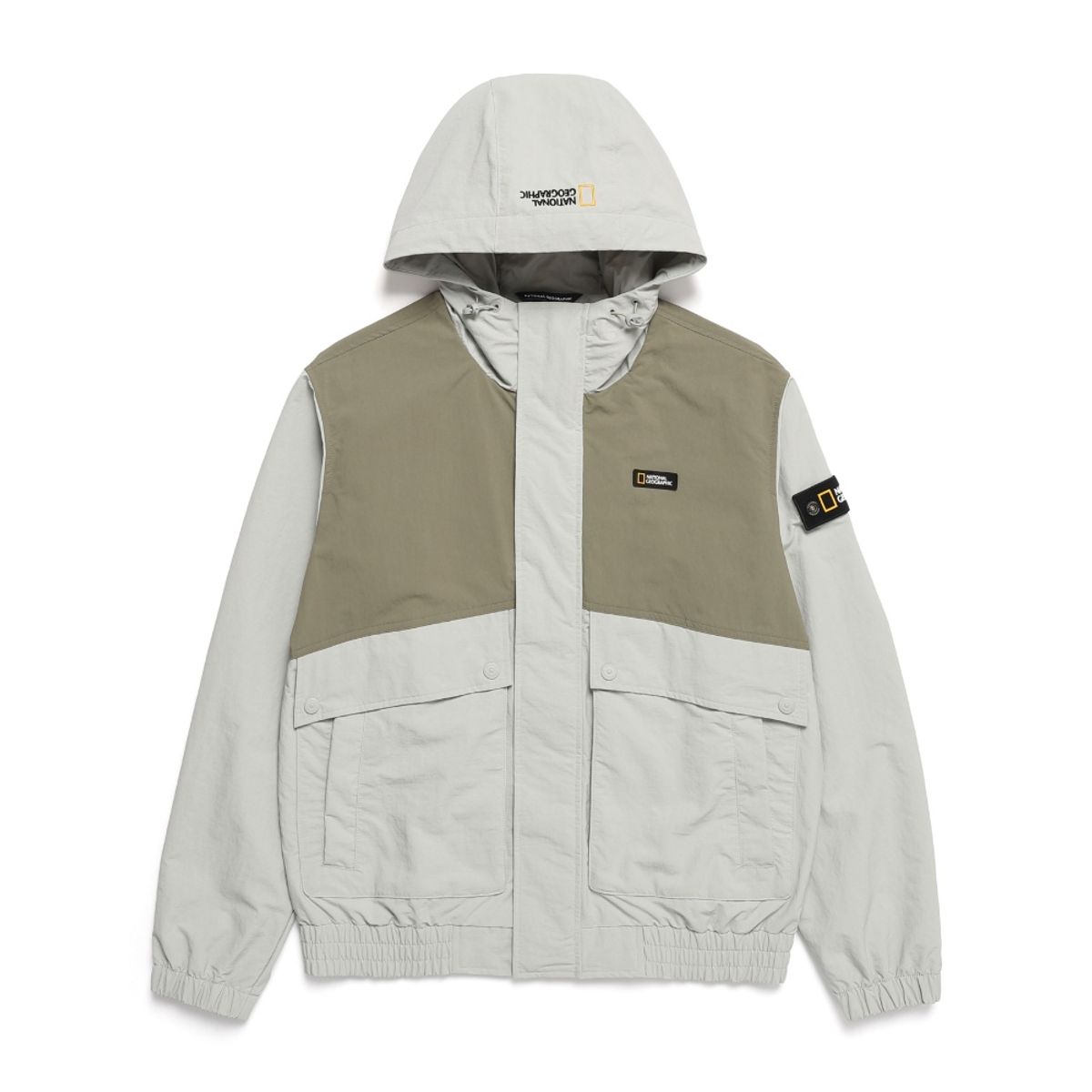 내셔널지오그래픽(NATIONALGEOGRAPHIC) N243UFT060 카프라 바람막이 후드 점퍼 AGATE GREY