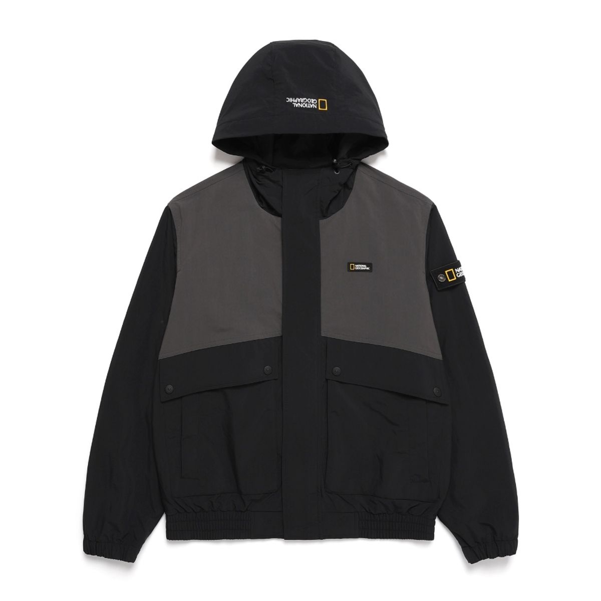 내셔널지오그래픽(NATIONALGEOGRAPHIC) N243UFT060 카프라 바람막이 후드 점퍼 CARBON BLACK