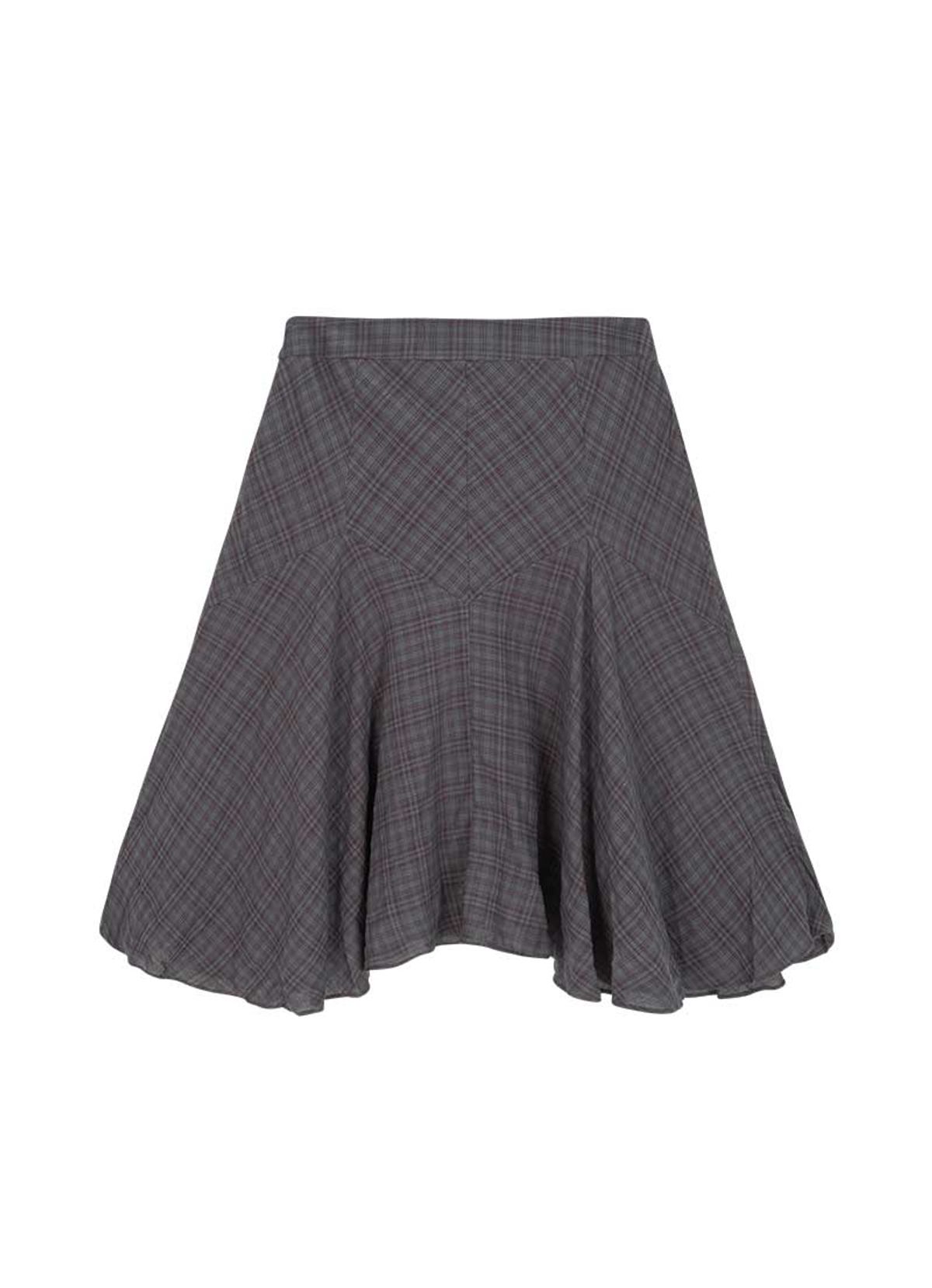 애즈온(ASON) LONDON CHECK MIDI SKIRT / PURPLE