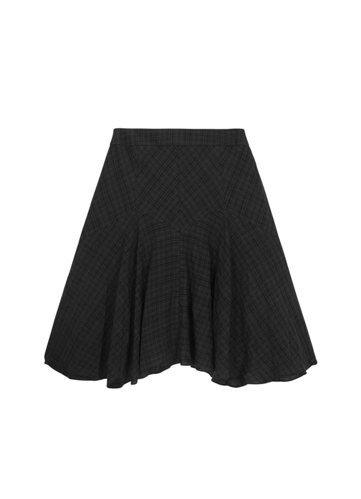 애즈온(ASON) LONDON CHECK MIDI SKIRT / BLACK
