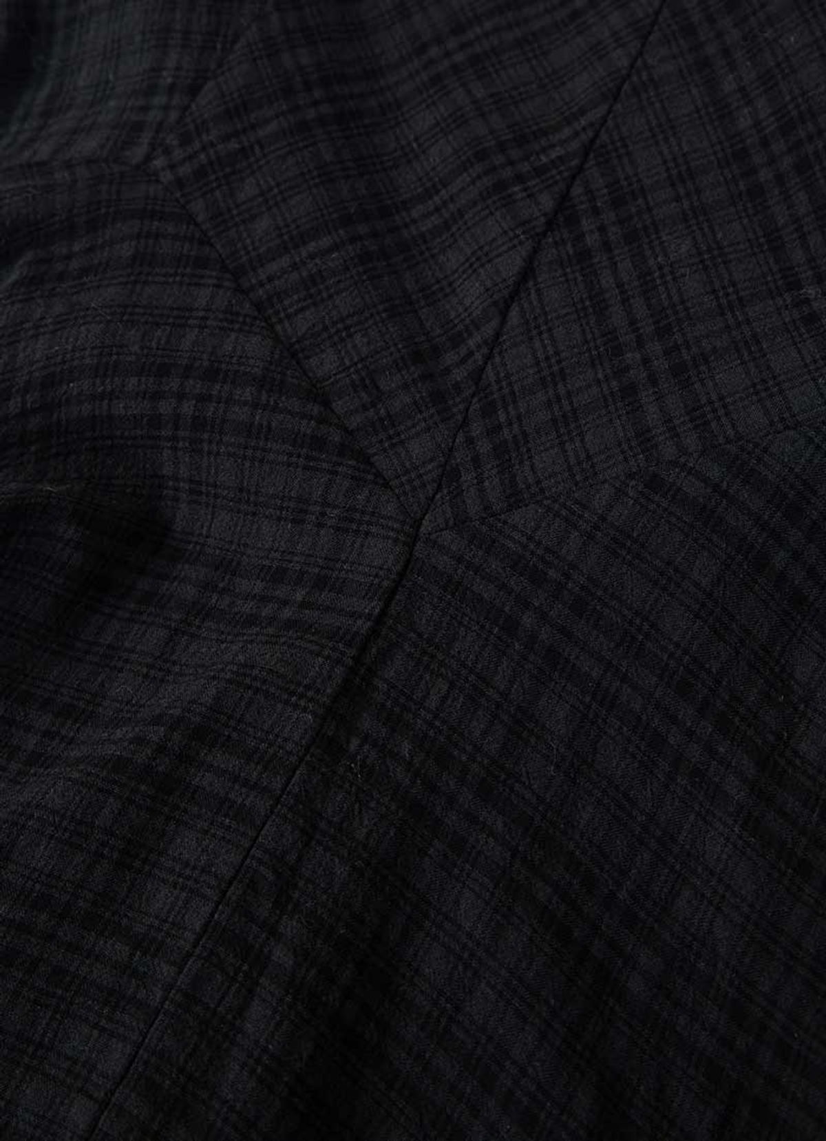 애즈온(ASON) LONDON CHECK MIDI SKIRT / BLACK