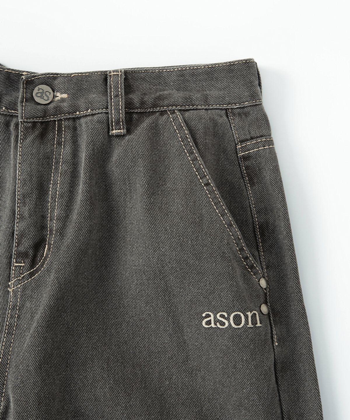 애즈온(ASON) SMOG WIDE PANTS / GRAY
