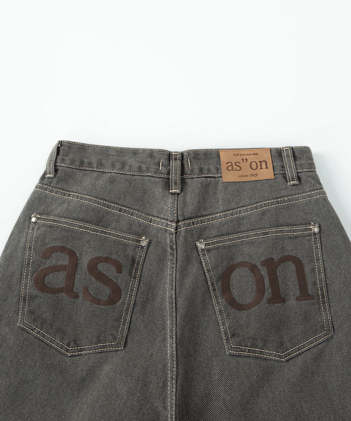 애즈온(ASON) SMOG WIDE PANTS / GRAY