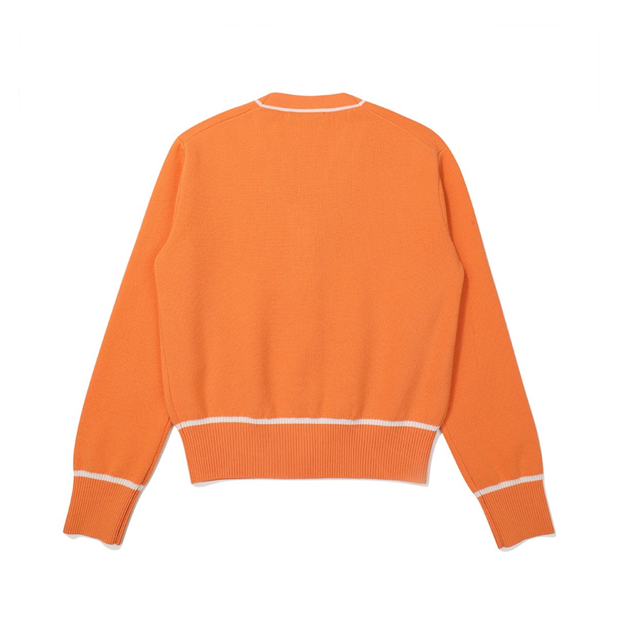 말본 골프(MALBON GOLF) V넥 버튼 니트 가디건 ORANGE (WOMAN)