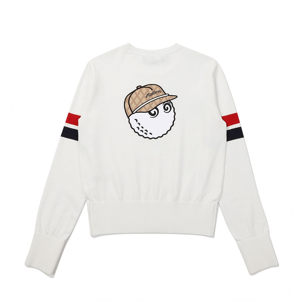 말본 골프(MALBON GOLF) 버킷 포인트 니트 탑 OFF WHITE (WOMAN)