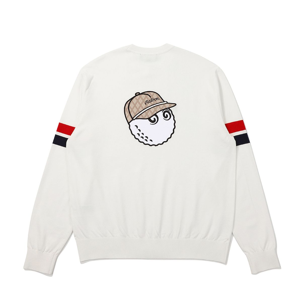 말본 골프(MALBON GOLF) 베이직 버킷 데니 스웨터 OFF WHITE (MAN)